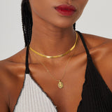 Sophia Herringbone Choker Necklace - Nujaya United States